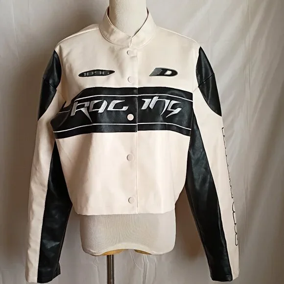 ❤️😲❤️ WOW Just in🎄🎄 Dazy Cropped Formula 1 Moto Jacket - Picture 4 of 16